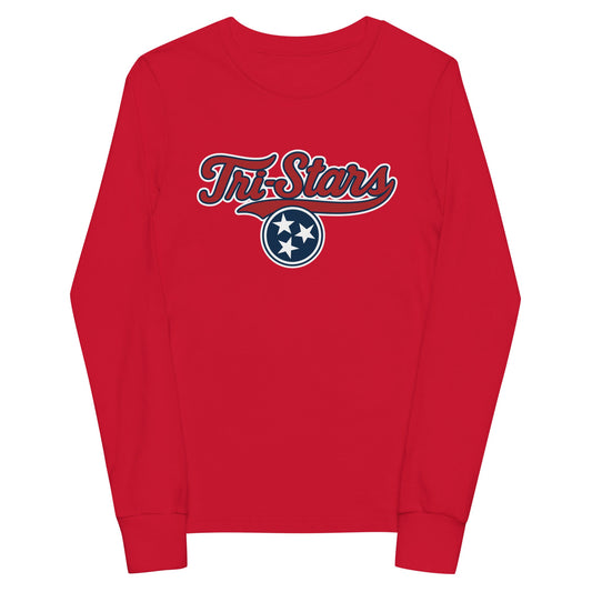Performance | Youth Long Sleeve T-Shirt | Tri - Stars | 3 Stars Logo