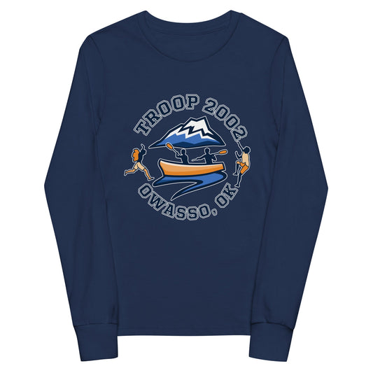 Performance | Youth Long Sleeve T-Shirt | Troop 2002 | Trailblazer Crest Logo