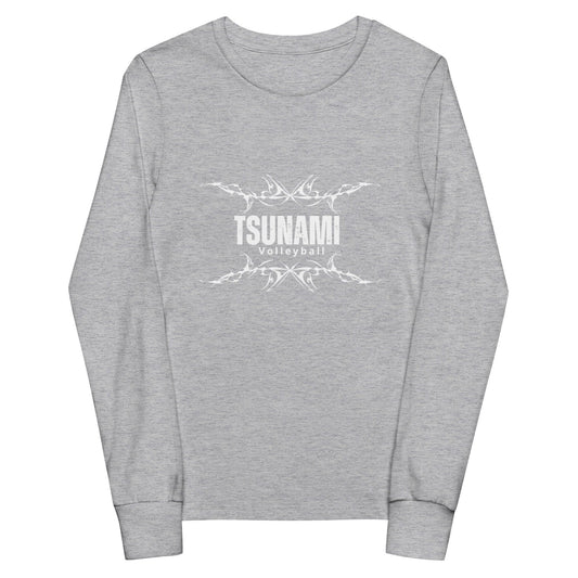 Performance | Youth Long Sleeve T-Shirt | Tsunami Volleyball Club | Modern Script Logo
