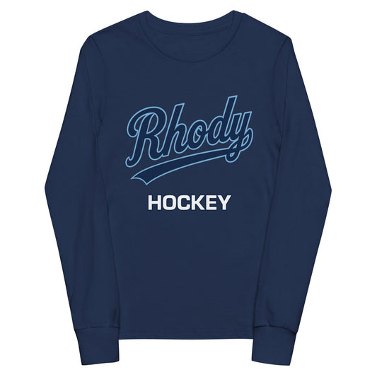 Performance | Youth Long Sleeve T-Shirt | URI Men’s Hockey | Athletics Logo
