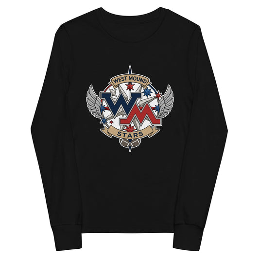 Performance | Youth Long Sleeve T-Shirt | West Mound Stars | Crest Logo
