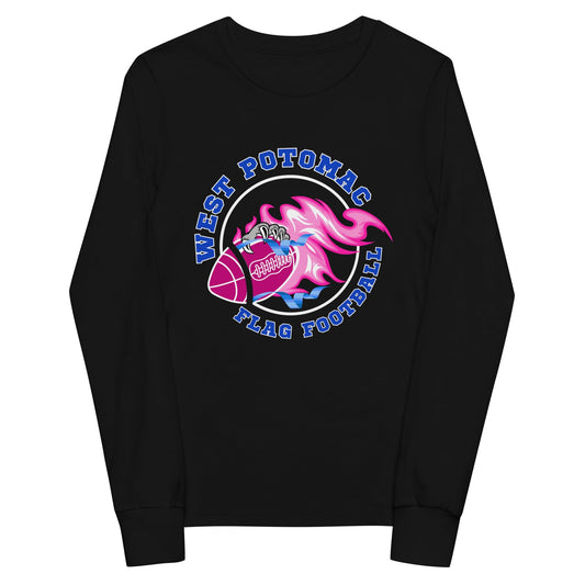 Performance | Youth Long Sleeve T-Shirt | West Potomac Flag Football | Crest Logo