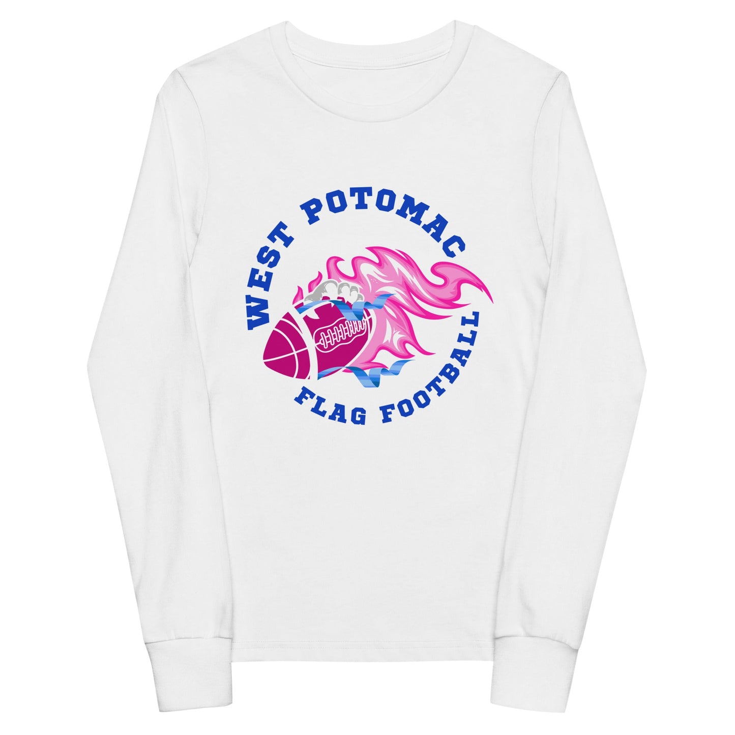 Performance | Youth Long Sleeve T-Shirt | West Potomac Flag Football | Crest Logo