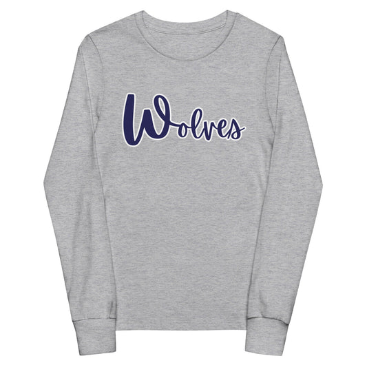 Performance | Youth Long Sleeve T-Shirt | White Mountain School | Script Logo
