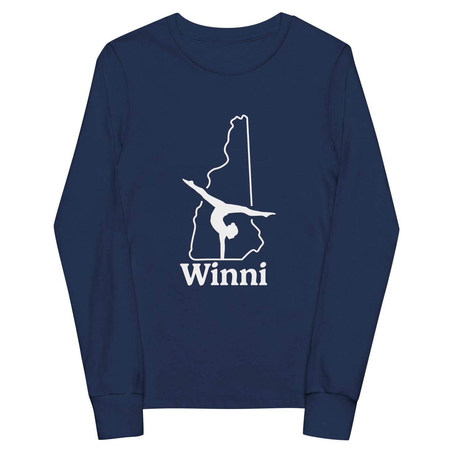 Performance | Youth Long Sleeve T-Shirt | Winni Gymnastics | NH Logo