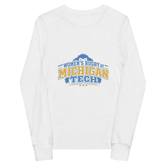 Performance | Youth Long Sleeve T-Shirt | Women’s Rugby at Michigan Tech | Varsity Crest Logo