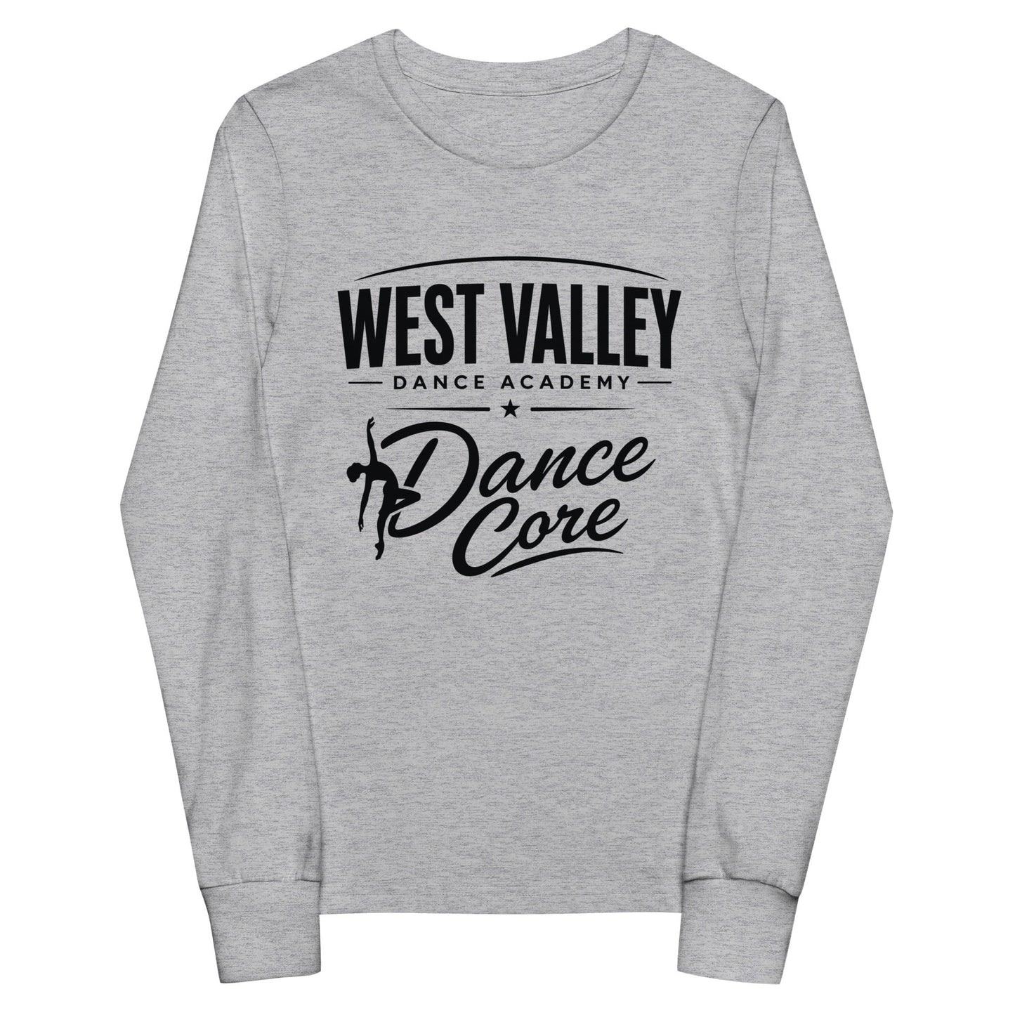 Performance | Youth Long Sleeve T-Shirt | WVDA Dance Core | Emblem Logo