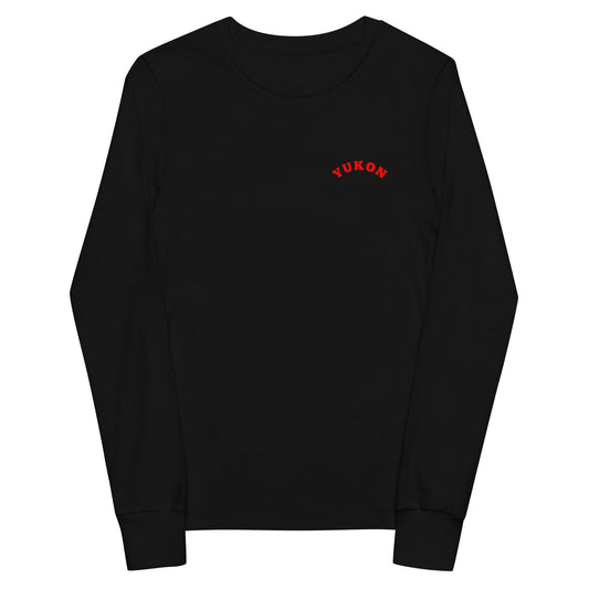 Performance | Youth Long Sleeve T-Shirt | Yukon Student Council | Script Logo