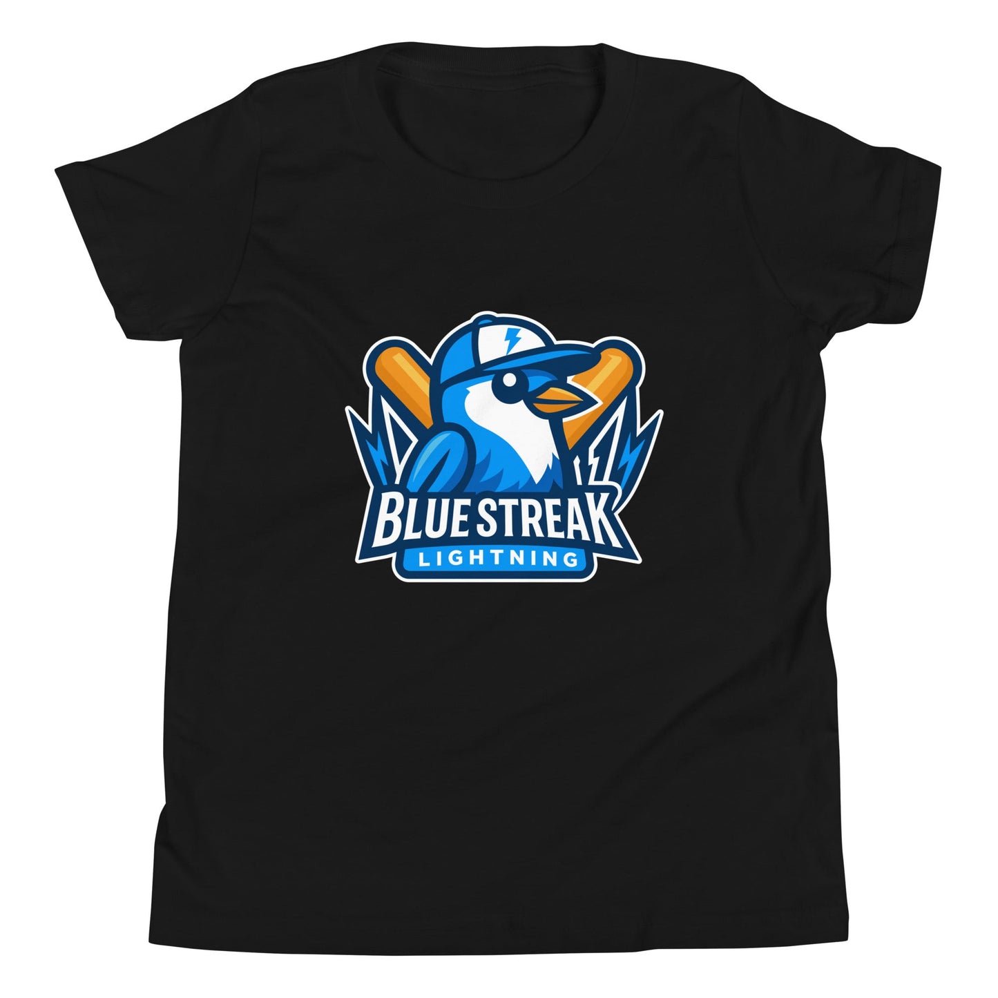Performance | Youth T-Shirt | Blue Streak Lightning | Mascot Logo