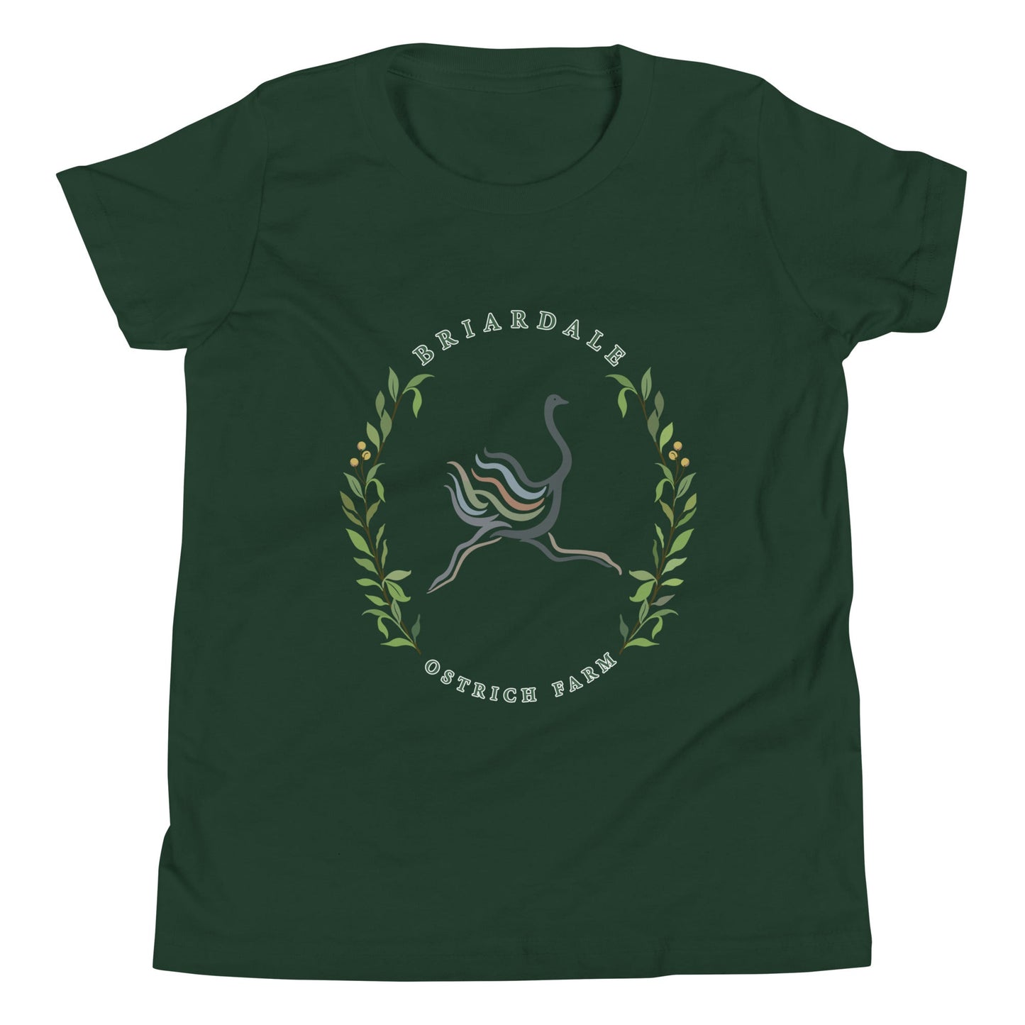 Performance | Youth T-Shirt | Briardale Ostrich Farm | Crest Logo