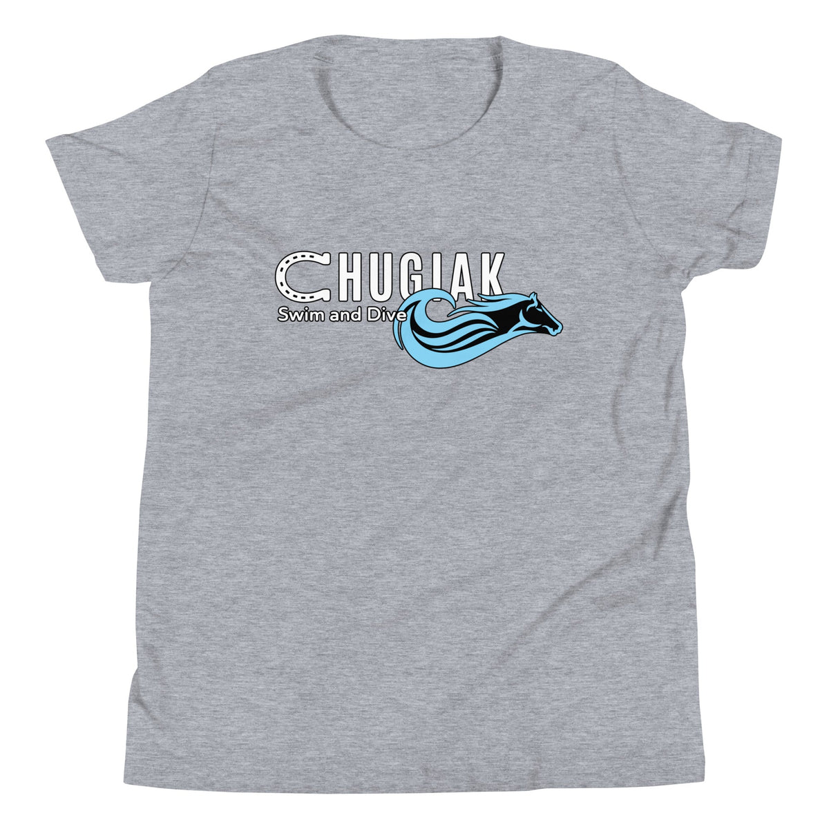 Performance | Youth T-Shirt | Chugiak Mustang Swim & Dive | Emblem Logo