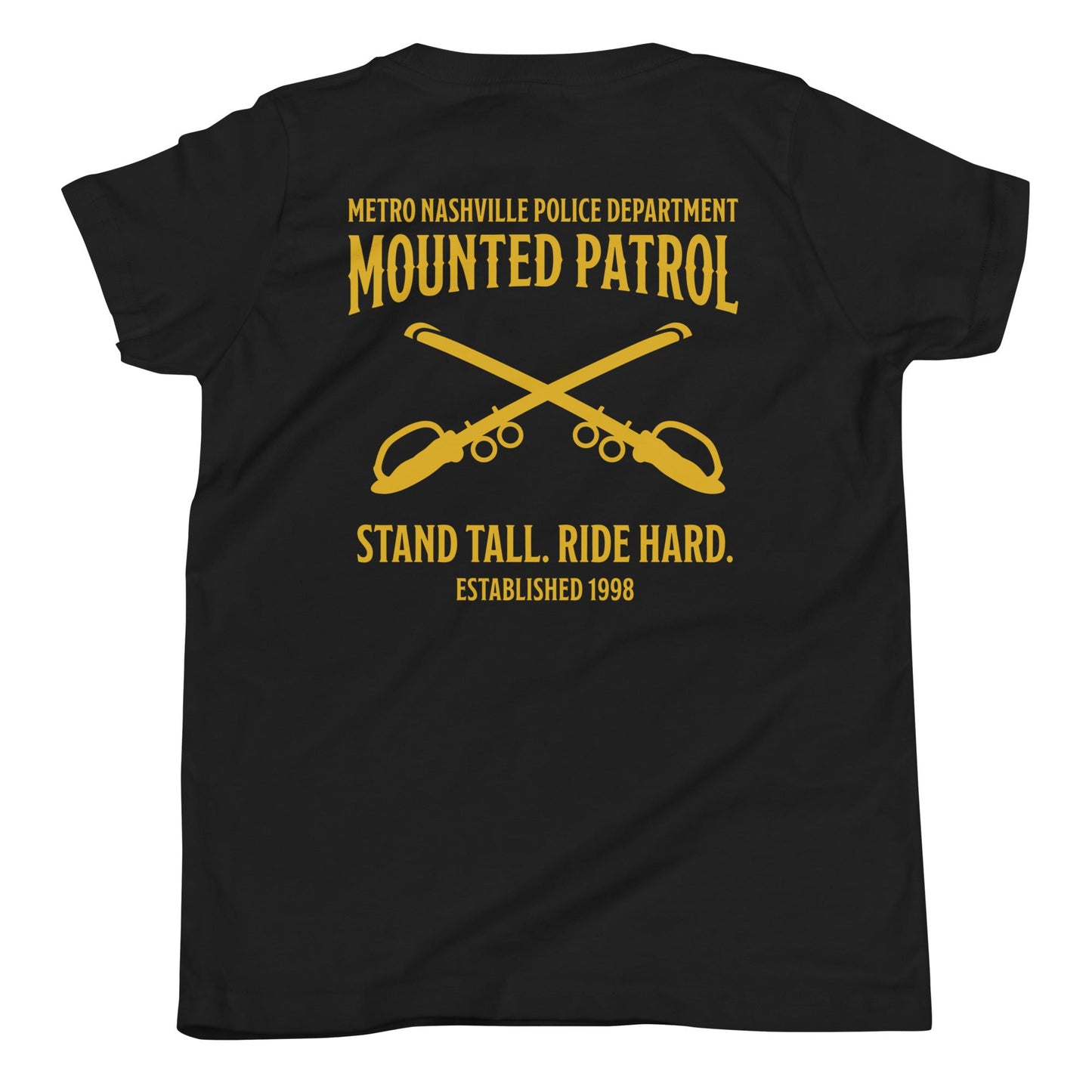 Performance | Youth T-Shirt | Metro Nashville Police Department Horse Mounted Patrol | Stand Tall Logo