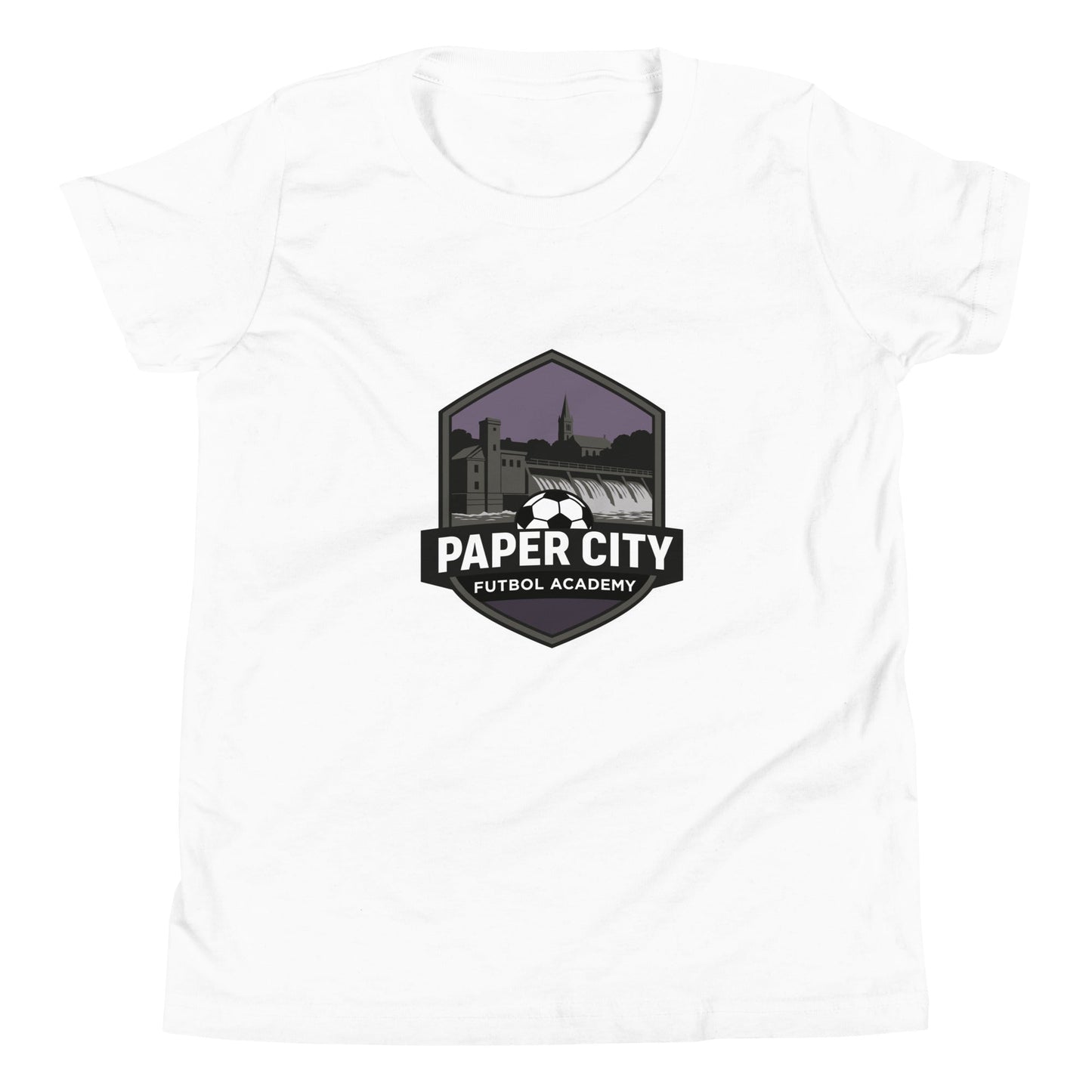 Performance | Youth T-Shirt | Paper City Futbol Academy | Vanguard Shield Logo