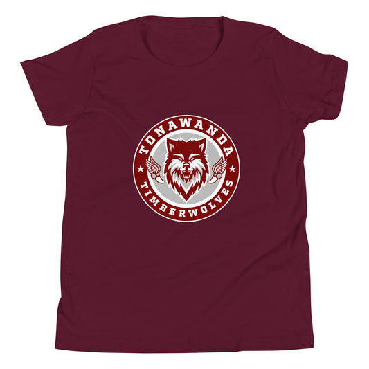 Performance | Youth T-Shirt | Tonawanda High School Track and Field | Mascot Badge Logo