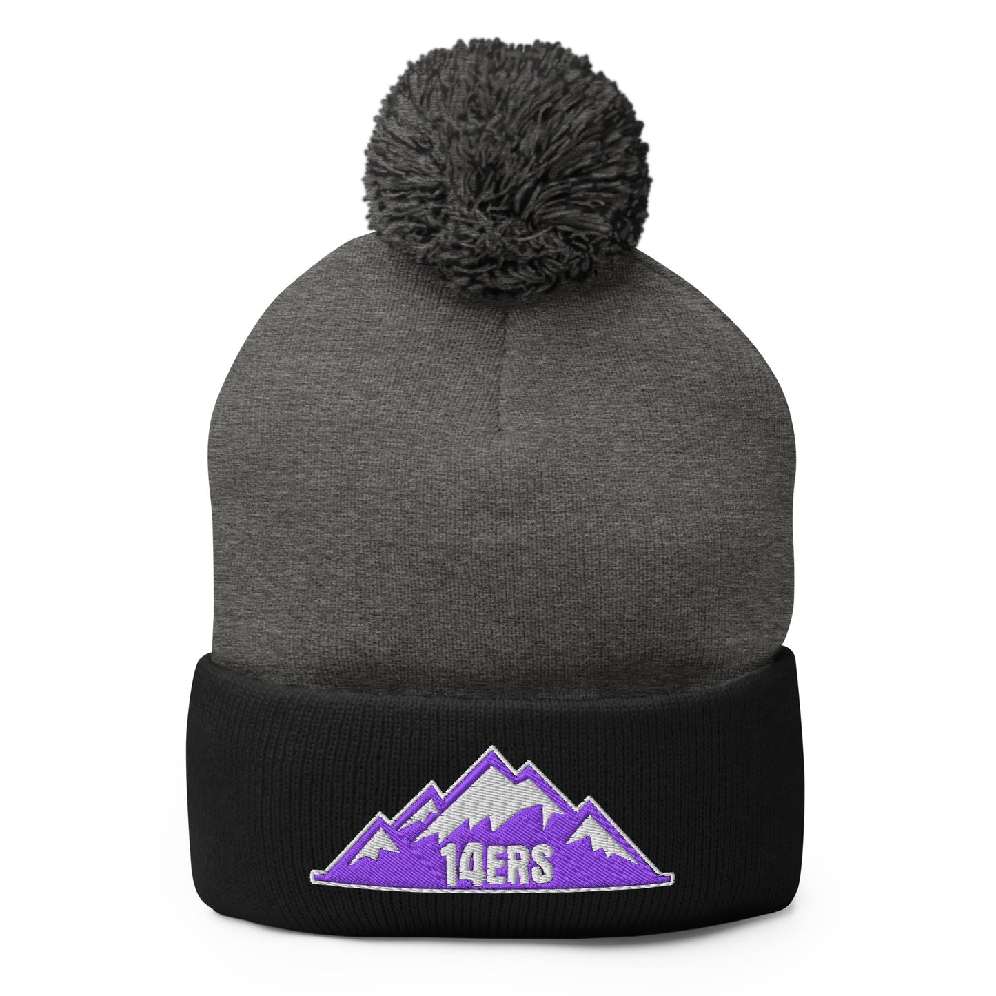 Pom - Pom Beanie | 14ers Baseball | Grey Logo