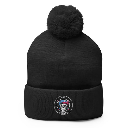 Pom - Pom Beanie | 606 Outlaws Baseball | Badge Logo