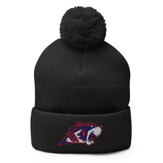 Pom - Pom Beanie | All Saints Academy Lacrosse | Mascot Logo