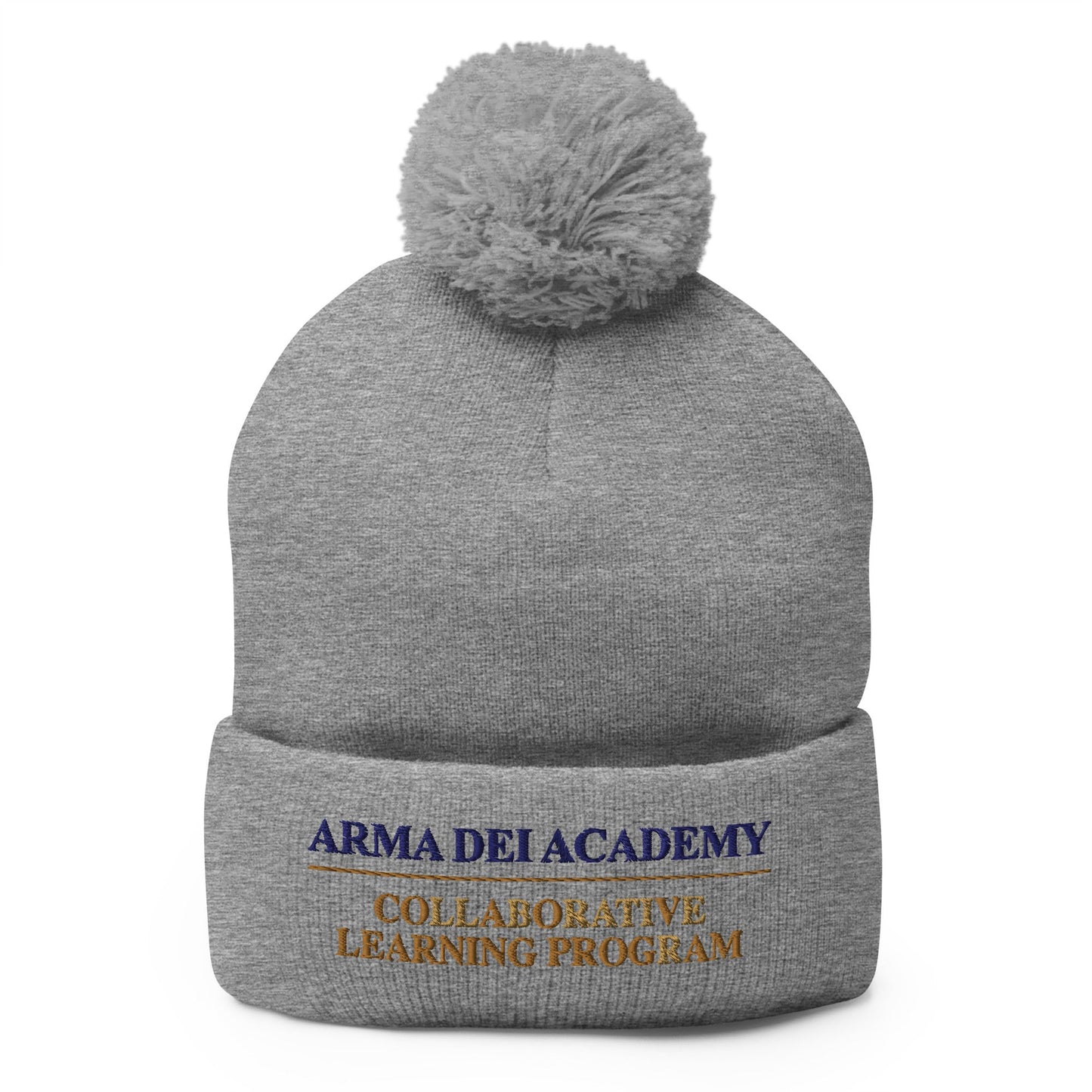 Pom - Pom Beanie | Arma Dei Academy Collaborative Learning Program | Alt Logo 4