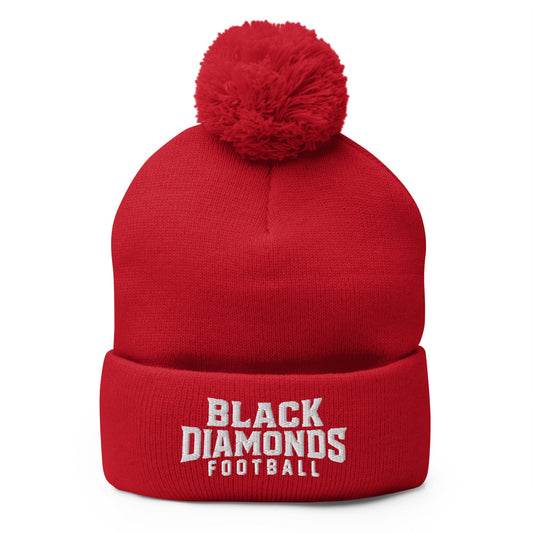 Pom-Pom Beanie | Ashland Black Diamonds | Badge Logo