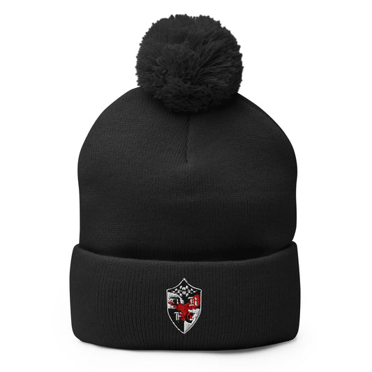 Pom - Pom Beanie | Bard College Rugby Football Club | Raptor Logo