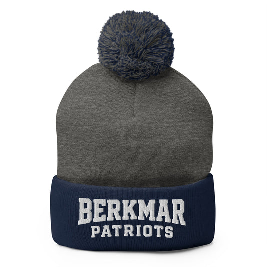 Pom-Pom Beanie | Berkmar High School Soccer | Shield Logo