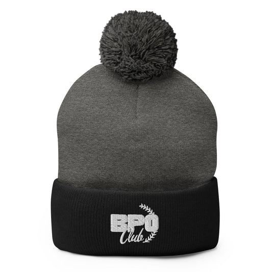 Pom - Pom Beanie | BPO Club | White Logo