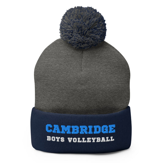 Pom - Pom Beanie | Cambridge Volleyball | Block Script Logo