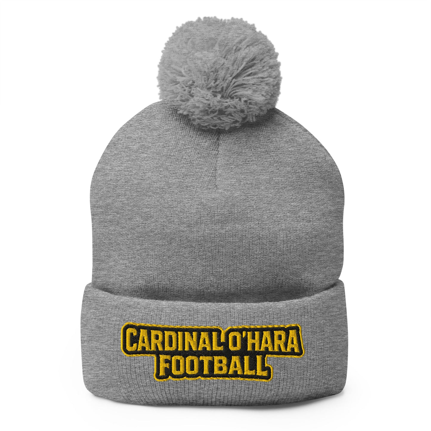 Pom - Pom Beanie | Cardinal Ohara Hawks | Shield Logo