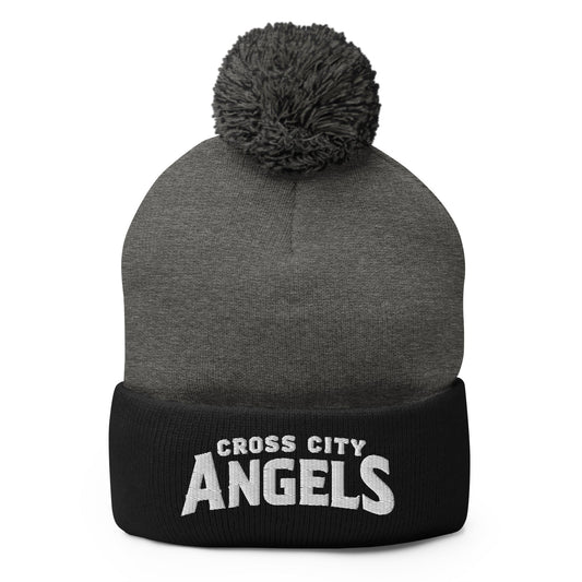 Pom - Pom Beanie | Cross City Angels | Emblem Logo