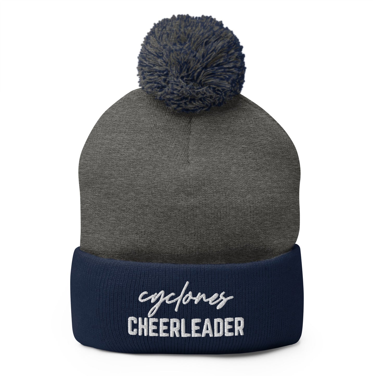 Pom-Pom Beanie | Eastern View High School Cheer | Script Logo