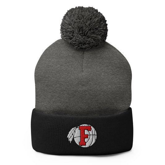 Pom - Pom Beanie | Fallbrook Basketball | Retro Logo