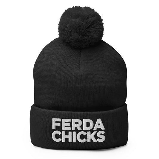 Pom-Pom Beanie | FerDa Chicks | Badge Logo