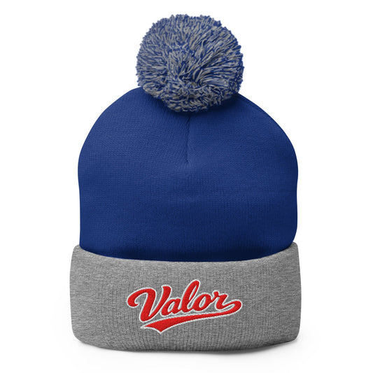 Pom - Pom Beanie | Kansas Valor Fan Gear | The Standard Logo