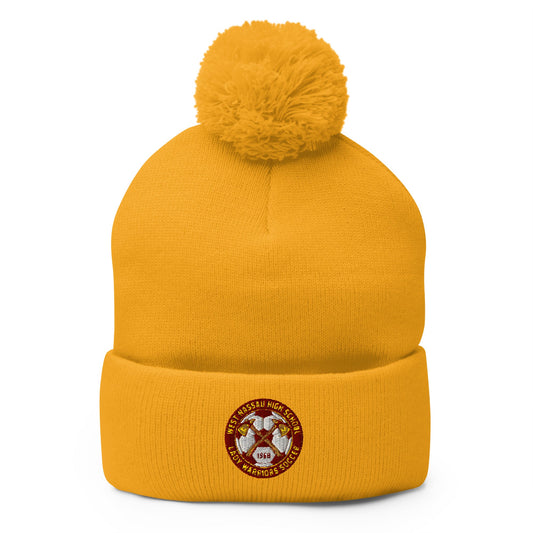 Pom - Pom Beanie | Lady Warrior Soccer Booster Club | Lady Warriors Logo