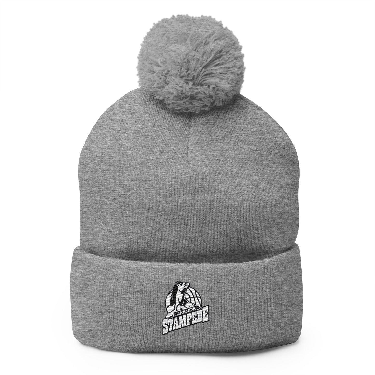 Pom - Pom Beanie | Lakeside Stampede | Basketball Mascot Logo