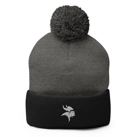 Pom-Pom Beanie | Langley High School Girls Varsity Lacrosse | Emblem Logo