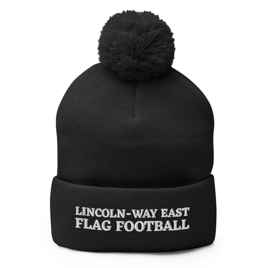 Pom-Pom Beanie | LWE Flag Football | Crest Logo