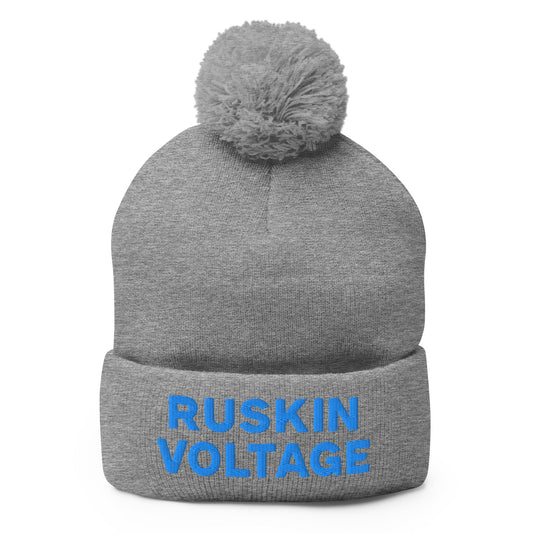 Pom - Pom Beanie | Maximum Voltage Athletics District | Hoop Crest Logo