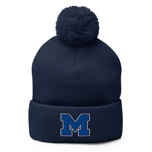 Pom-Pom Beanie | Medfield Softball | Lettermark Logo