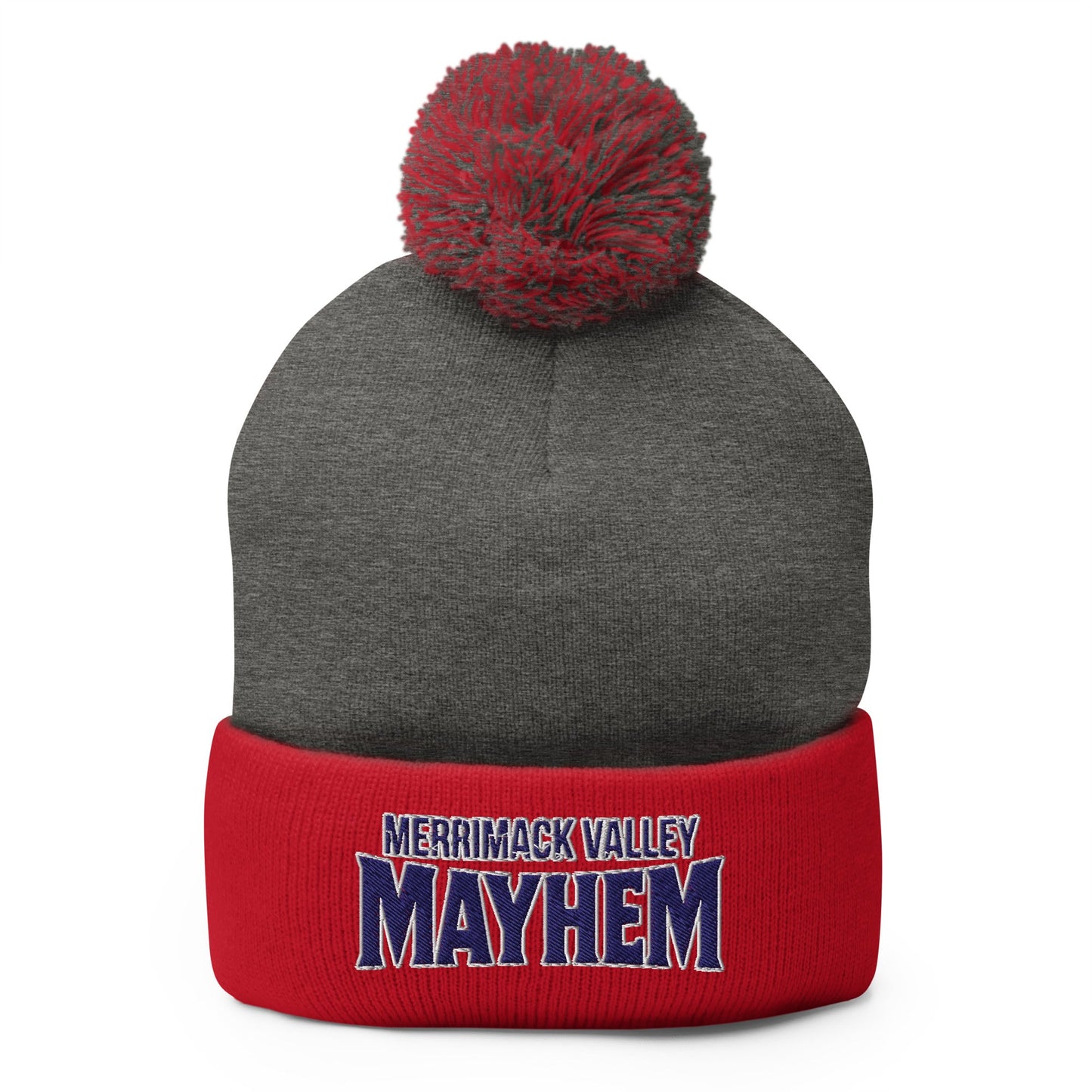 Pom - Pom Beanie | Merrimack Valley Mayhem | Script Logo