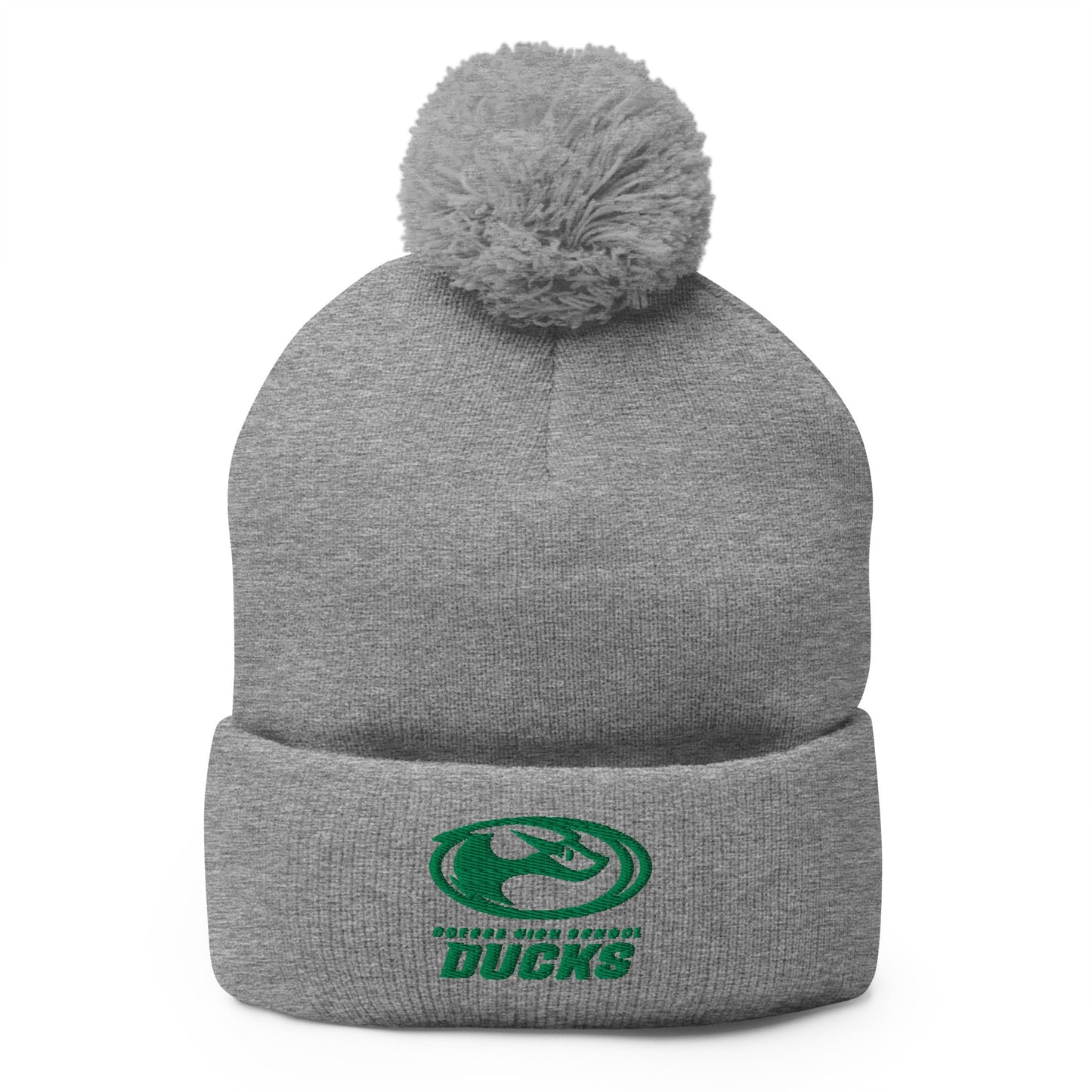 Pom - Pom Beanie | Odessa Girls Lacrosse | Ducks Green Logo