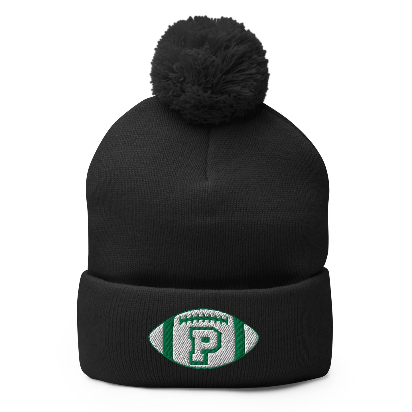 Pom - Pom Beanie | Pentucket Youth Football and Cheer | Varsity Badge Logo