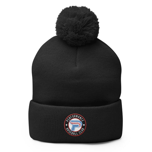 Pom - Pom Beanie | Performance Baseball Club | Alt Logo