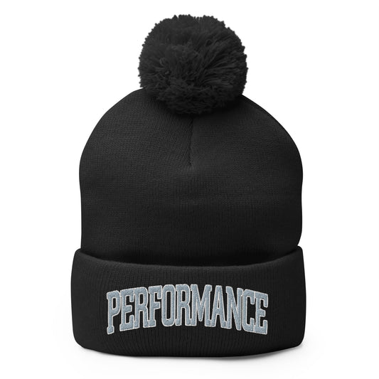 Pom - Pom Beanie | Performance Baseball | Varsity Mark Logo