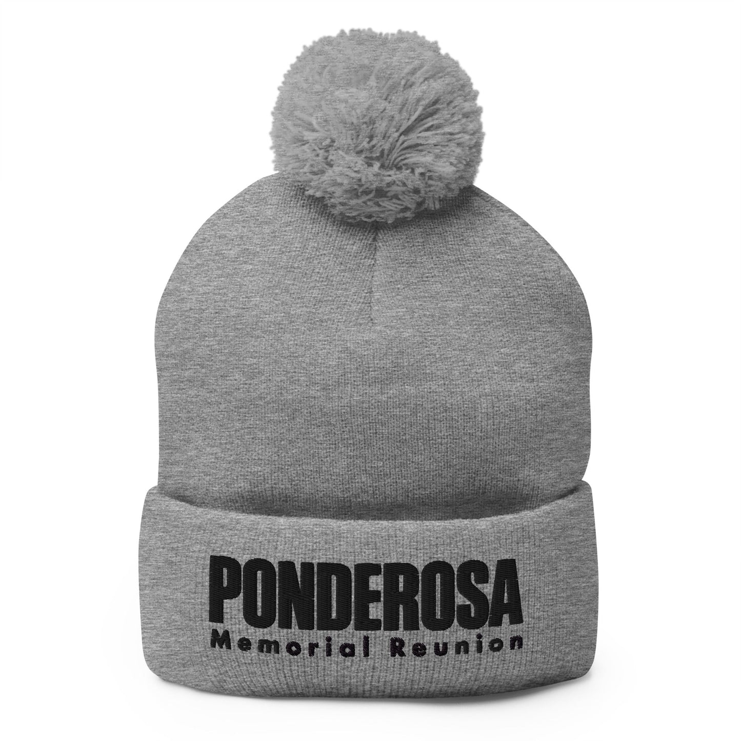 Pom - Pom Beanie | ponderosa reunion | Memorial Logo