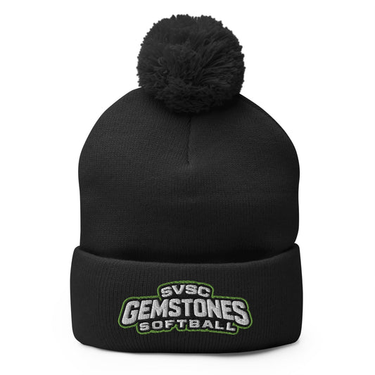 Pom - Pom Beanie | Silver Valley Gemstones | Vanguard Logo