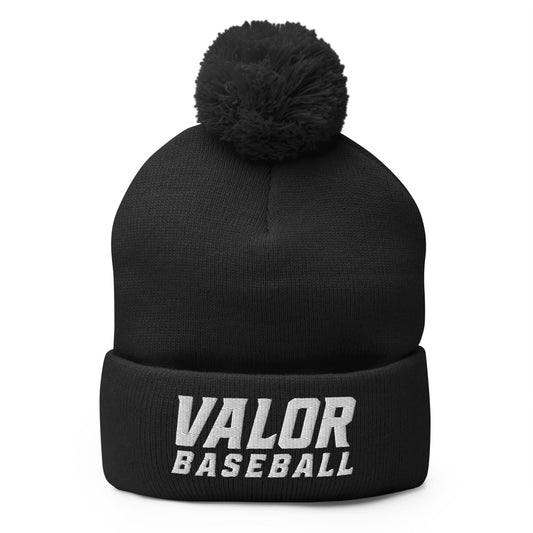 Pom-Pom Beanie | South Bend Valor Baseball | Emblem Logo