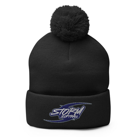 Pom - Pom Beanie | Storm Softball | Storm Logo