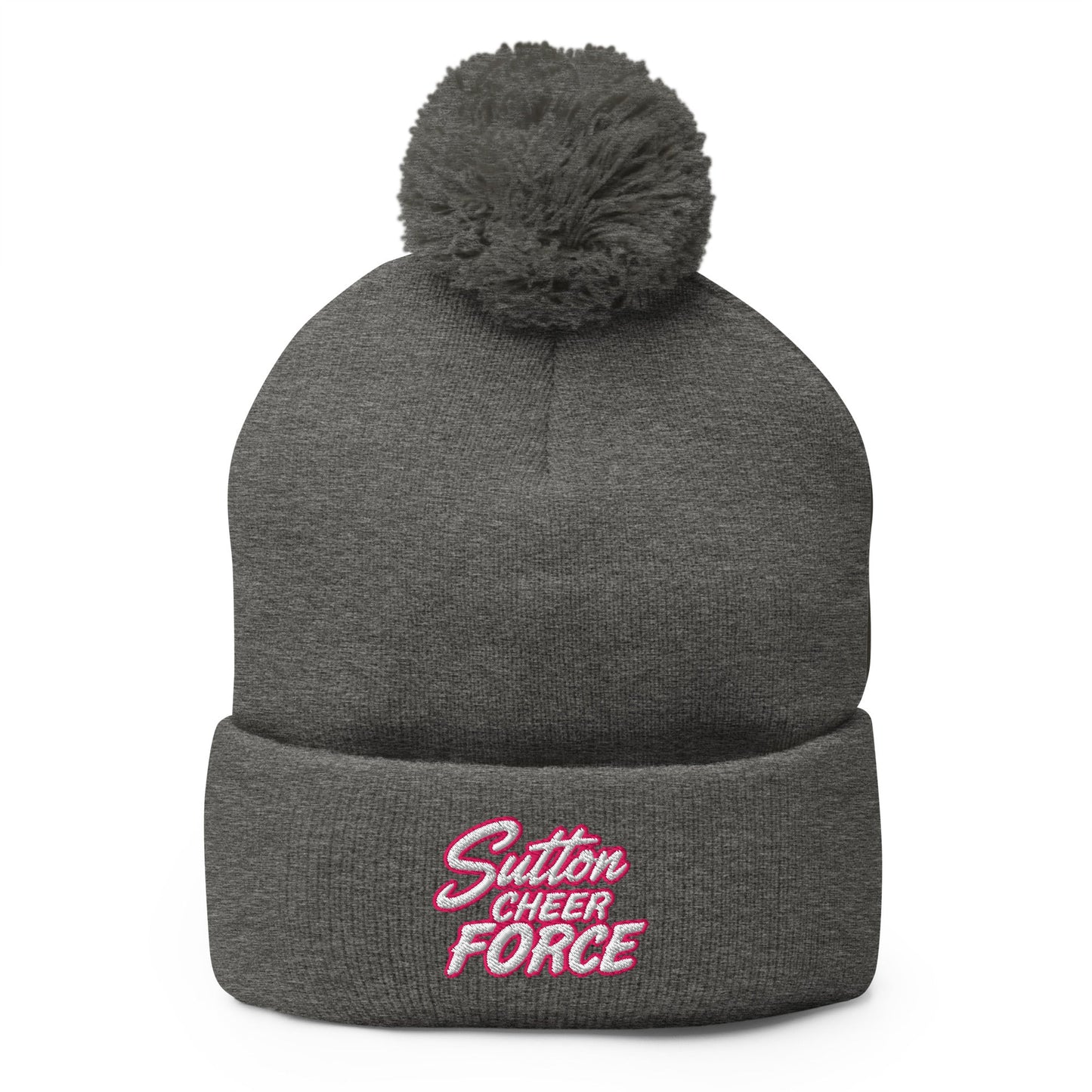 Pom - Pom Beanie | Sutton Cheer Force | Script Logo