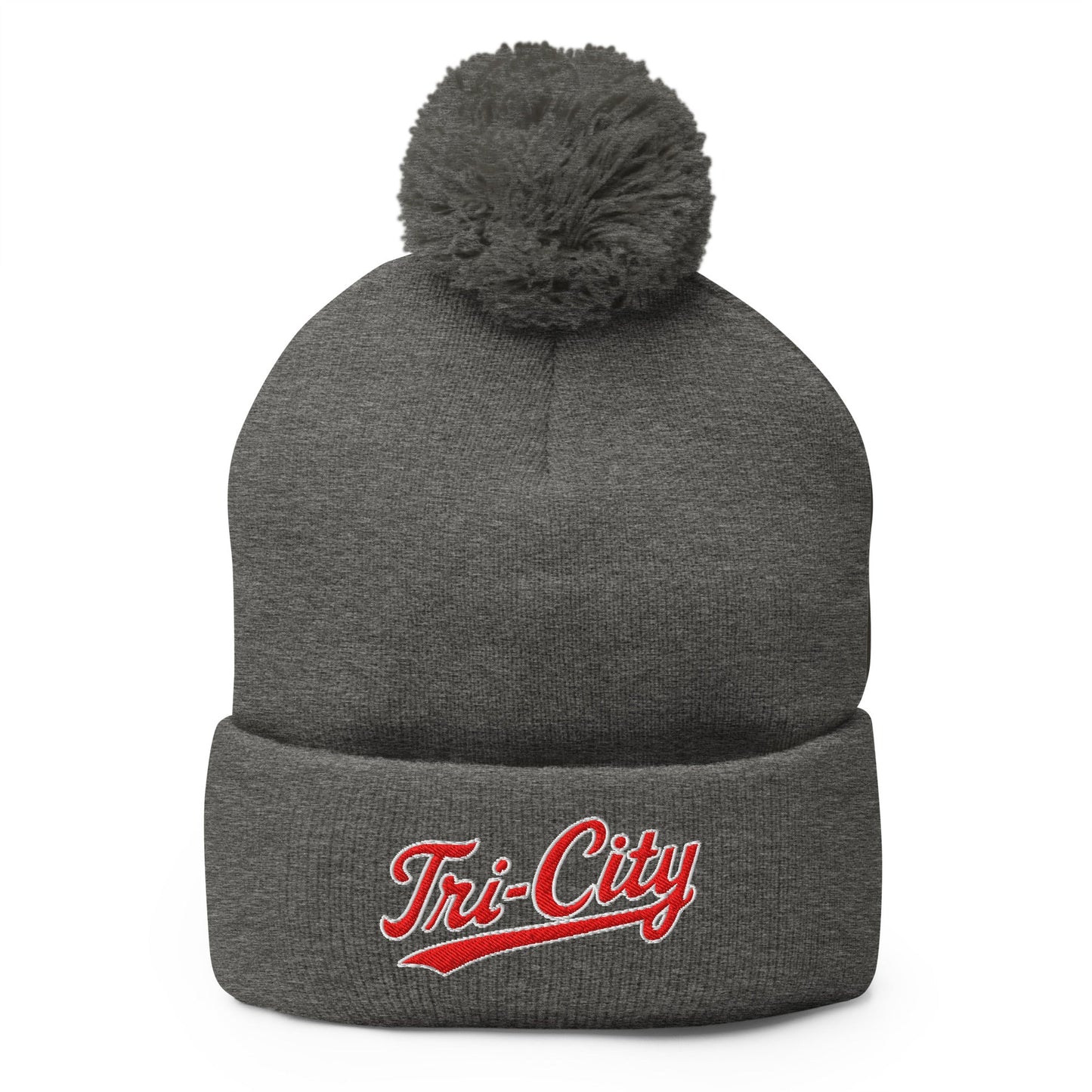 Pom - Pom Beanie | Tri - City Baseball | Mark Logo